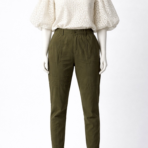 JustFab Pants - JUSTFAB Green Tapered Pants